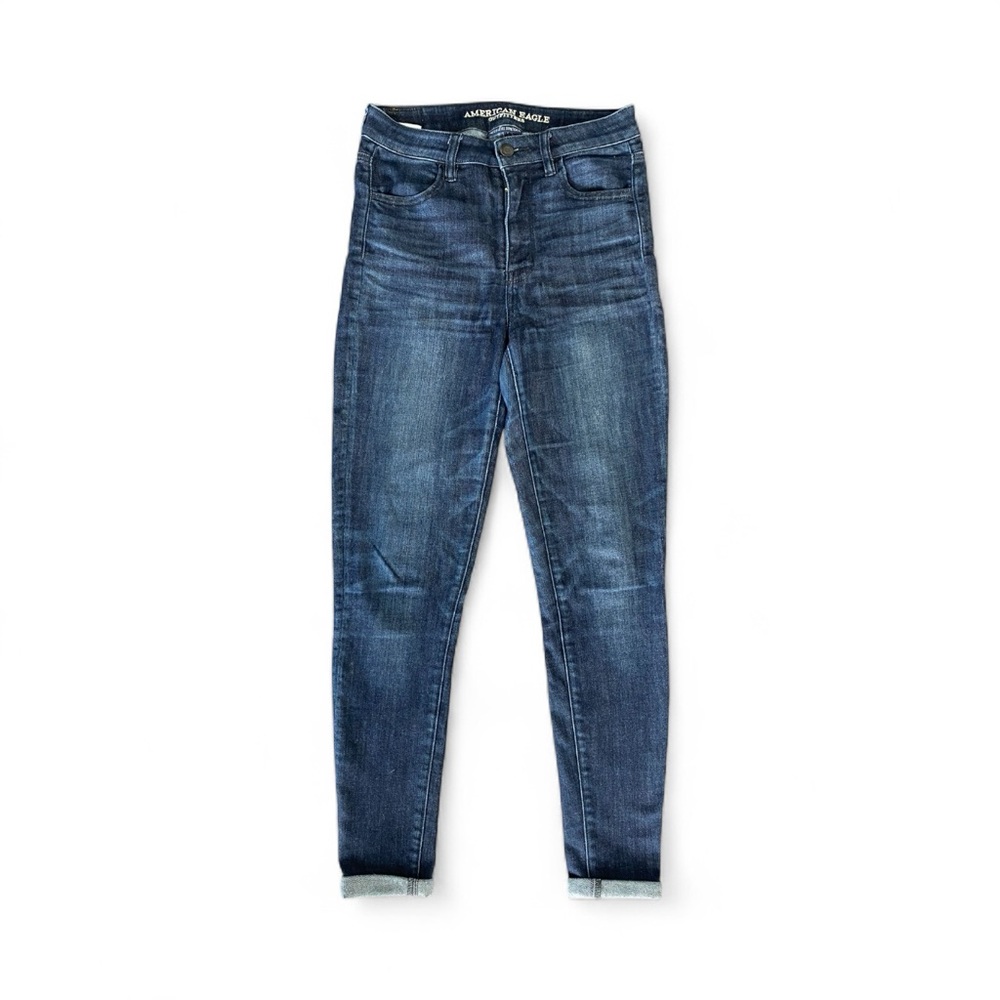American Eagle Outfitters Women's Dark Blue Skinny Jeans